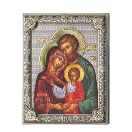 Ікона посріблена Valentі & Co Свята Родина (12 x 16 см) 85313.3LCOL