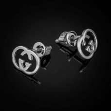 Серьги-пусеты Gucci из белого золота 2/1024/1